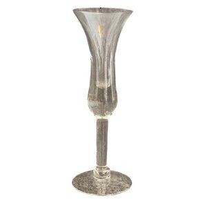 VTG English Plain Stem Wine Cordial Drinking Flute Georgian Glass